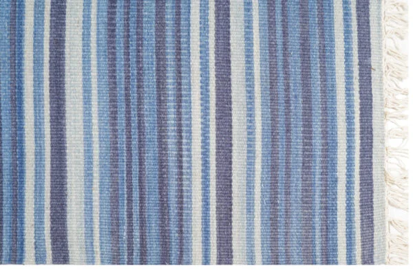 Mirzapur Vatika Stripe Hand Woven Cotton Rug