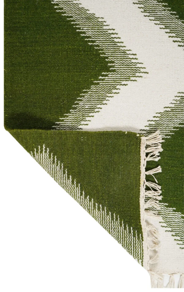 Mirzapur Harit Vajra Hand Woven Cotton Rug