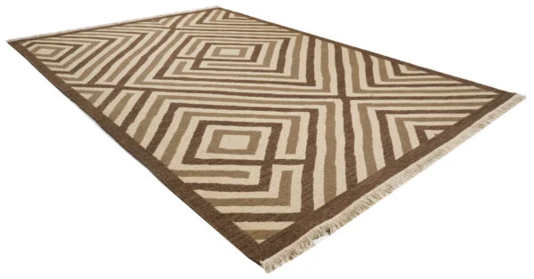 Geometric Gaatha Hand Knotted Soumak Carpet