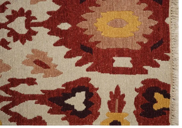 Jaipuri Jhankar Hand Knotted Soumak Carpet