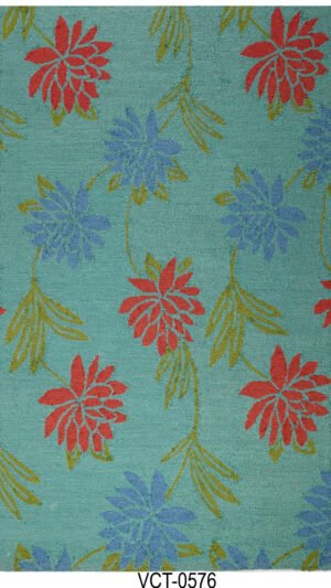 Mirzapur Carpet Aqua Florale