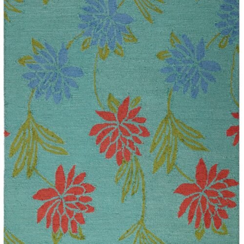 Mirzapur Carpet Aqua Florale