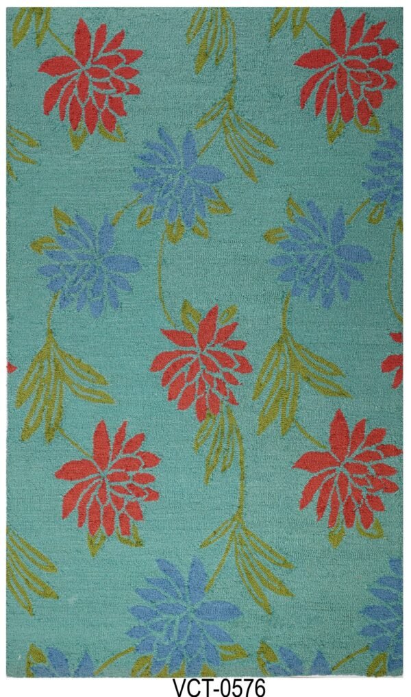 Mirzapur Carpet Aqua Florale