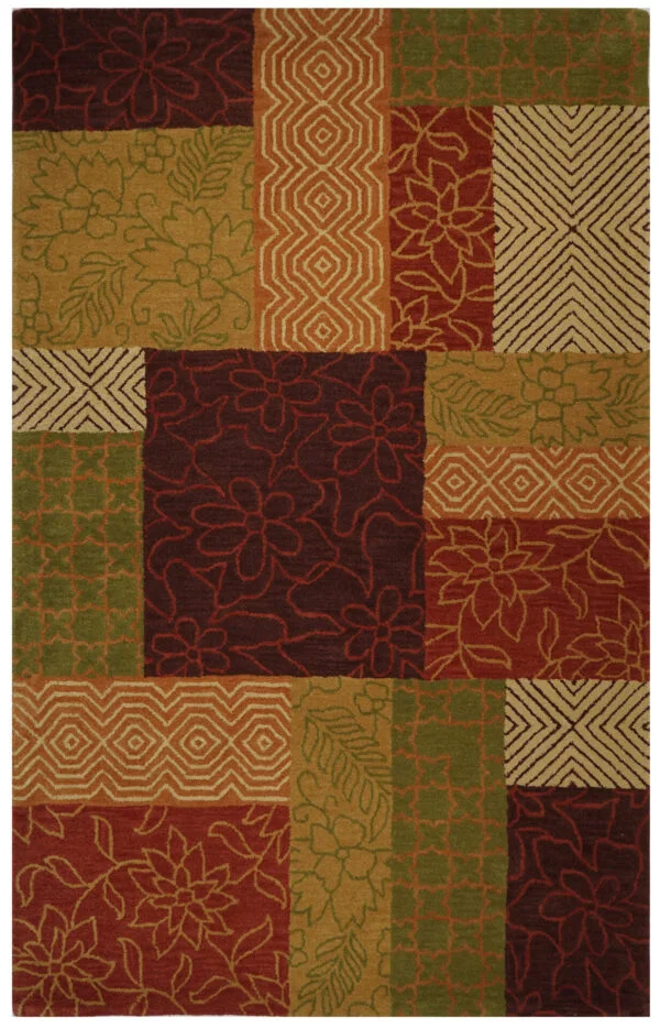 Foliage Motif Medley Hand Tufted