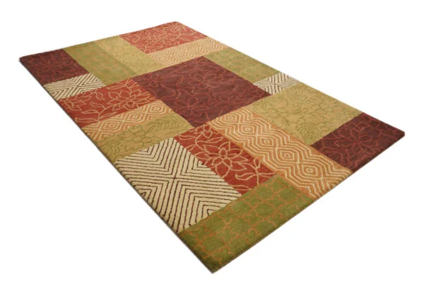 Foliage Motif Medley Hand Tufted