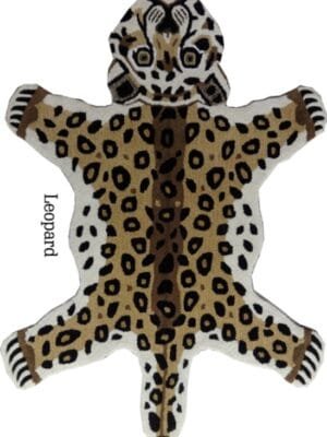 Leopard Design Hand Tufted Woolen Animal Carpets