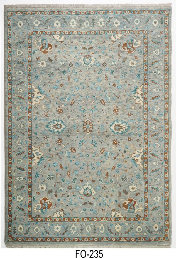 mq-1076FO-235 5.5X7 (2) HAND KNOTTED WOOLEN CARPETS
